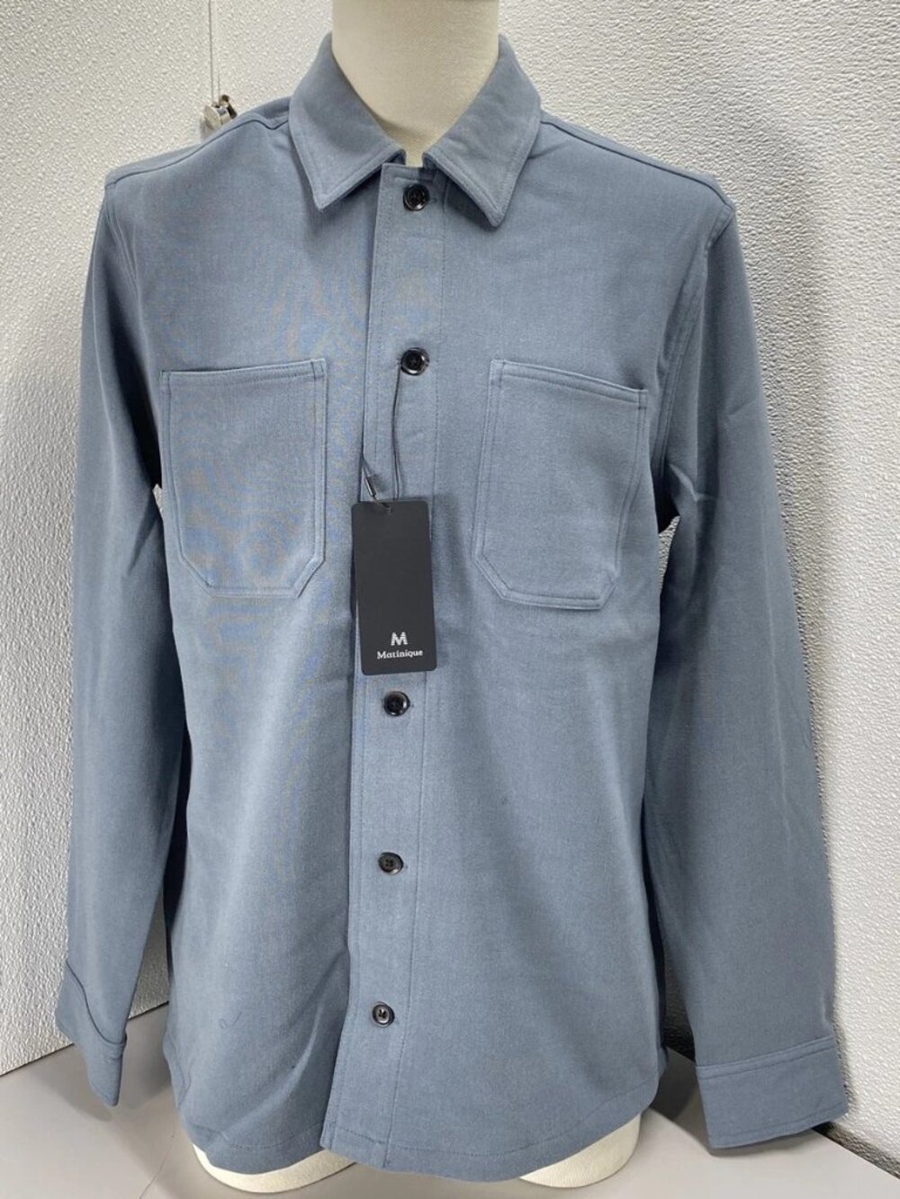 Matinique Mens MApelton Comfortable Overshirt Size S Stormy Weather